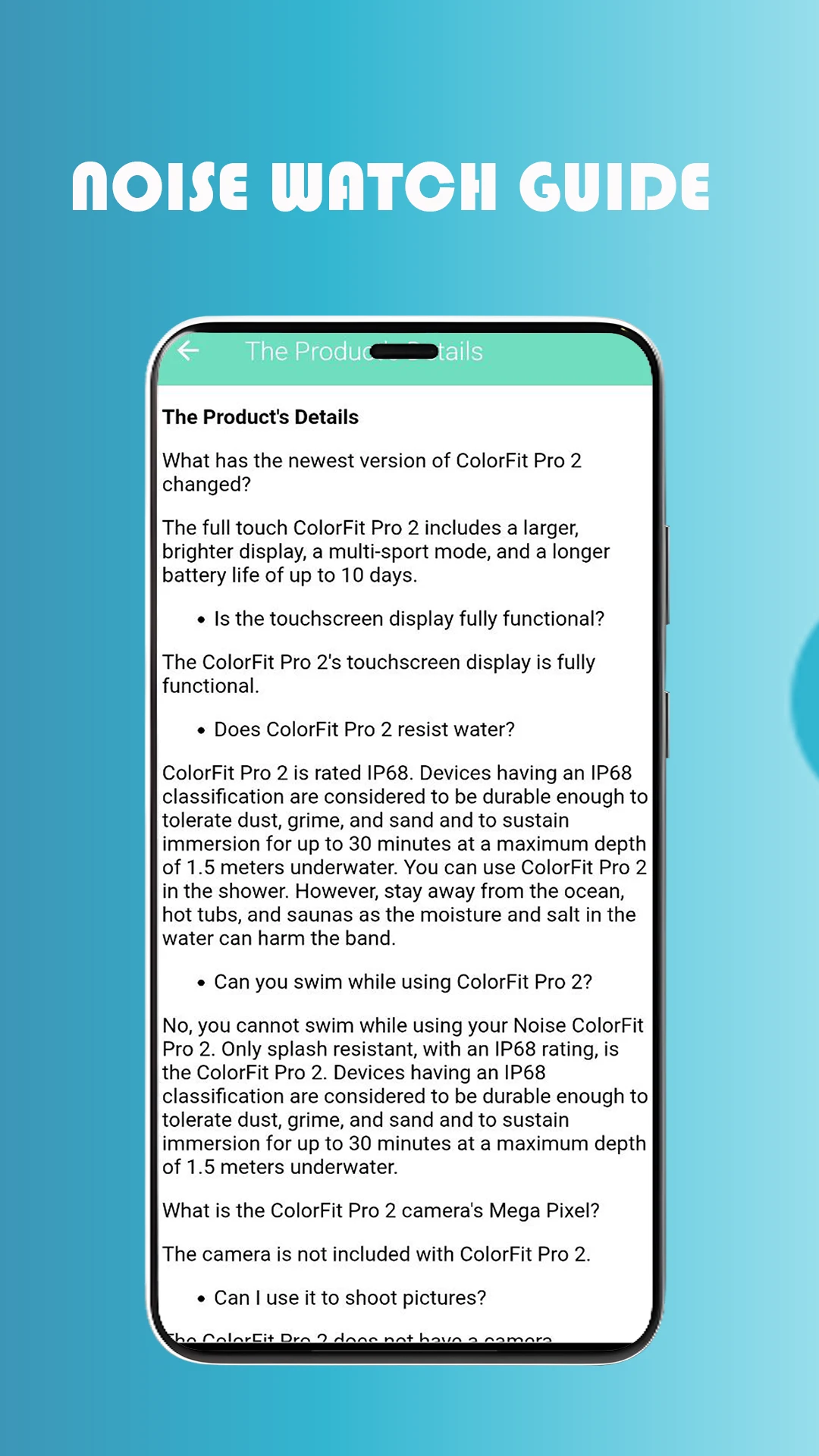 Noise watch App Guide screenshot