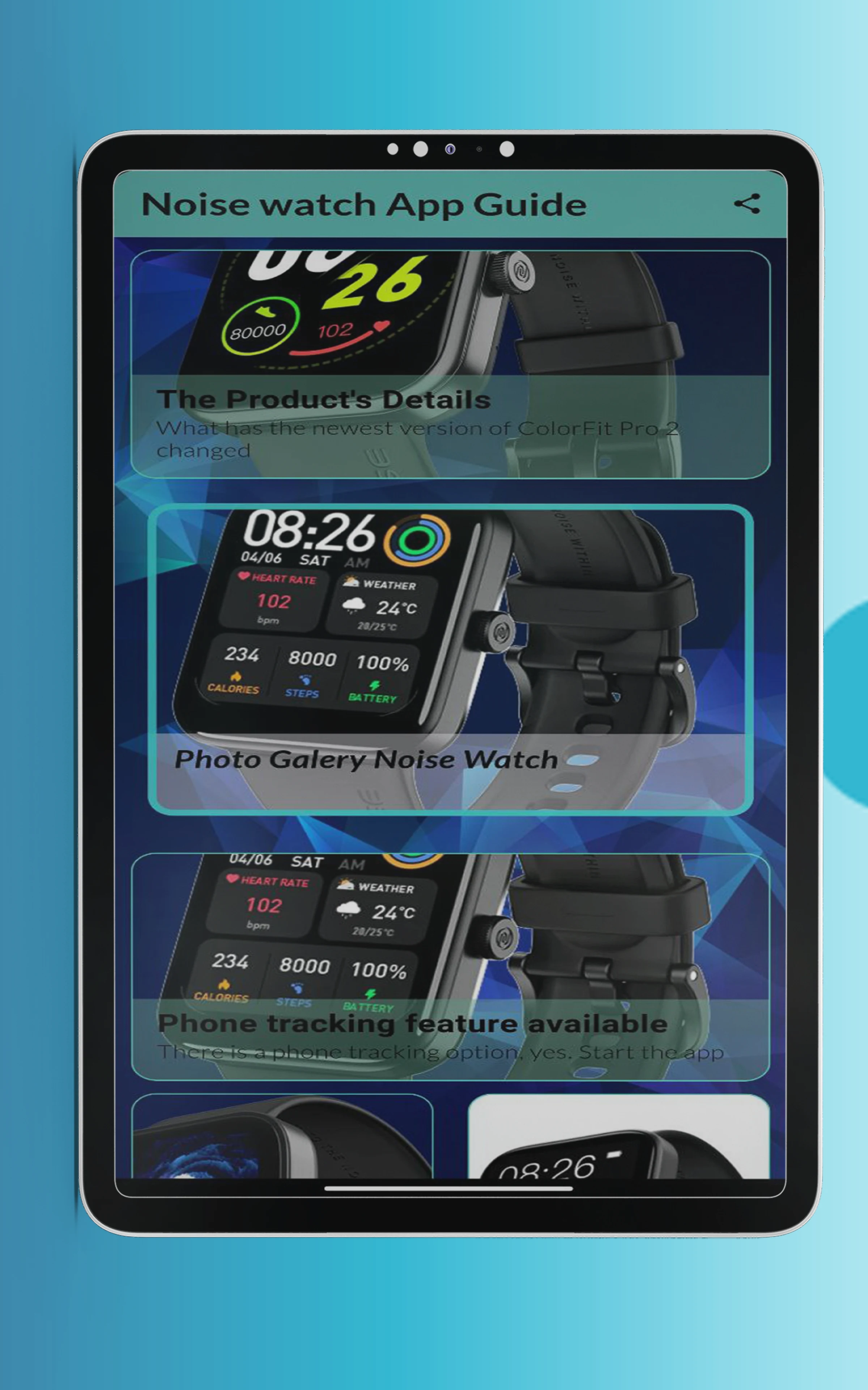 Noise watch App Guide screenshot
