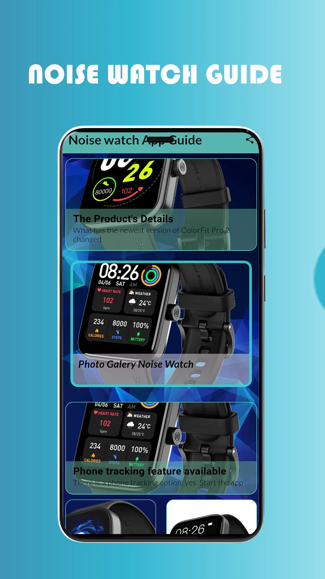 Noise watch App Guide screenshot